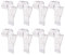 NINVVS 8 Pieces Bathroom Radiator Hooks, Family Towel Rack, Plastic Hook Accessories, Transparent, No Drilling Required