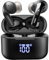 TOZO T20 Kopfhörer Kabellos Bluetooth 5.3 Bluetooth Kopfhörer IPX8 Wasserdicht In Ear Ohrhörer mit LED-Anzeige, APP Steuerung, 48.5 Std Akkulaufzeit, Dual-Mic Noise Cancelling Kopfhörer - Schwarz