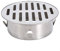 Siphon de Sol en Acier Inoxydable, Couvercle de Grille Rond Anti-Blocage Rond, Crépines de Vidange de Balcon pour Salle de Bain, Cuisine, Salle de Bain(110 Bouche Plate)