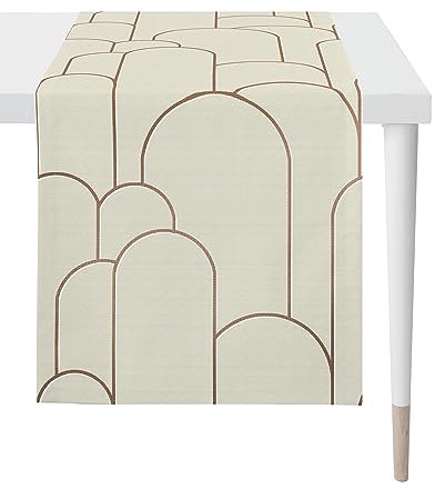 APELT Tischwäsche Serie Vision LOFT, Fb. 20 (beige), Größe:Tischläufer 44 x 140 cm