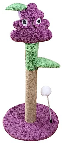 BEIJIALY Arbre à Chat, Griffoir pour Chat, Poteau à Griffes en Sisal, Tour Interactive en Forme de Raisin Violet, Arbres D'activité d'escalade pour Chaton