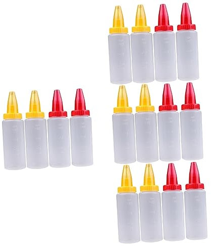 Abaodam 16pcs Multi-function Decorating Bottle Squeeze Bottles for Sweets Condiments