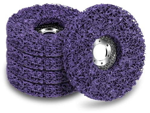Disco abrasivo CSD da 125 mm, set di 5 dischi neri per la pulizia, disco abrasivo, disco in nylon per la pulizia della striscia, per rimuovere colore, ruggine