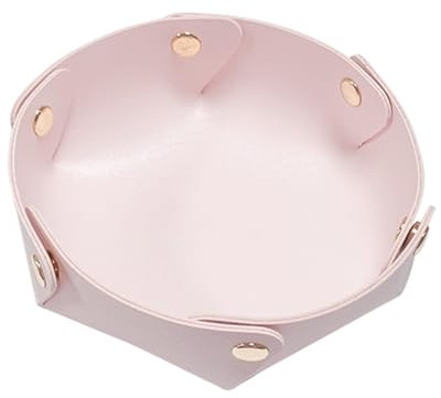 lesulety Plateaux à Bijoux Plateau Decoratif Plateau Rond Decoration Maison Petit Plateau Vide Poche Vide Poche Design Coupelle Decorative Vide Poche Homme,Rose