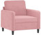 vidaXL Sessel, Sofa Relaxsessel mit gepolstertem Sitz Armlehnen, Fernsehsessel Loungesessel mit Metallgestell, Polstersessel Ruhesessel, Rosa Samt