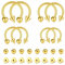 AVYRING 40 Stück 16G Gold Edelstahl Hufeisen Septum Piercing Ring, 6/8/10/12mm Creolen Ohrring Augenbraue Lippe Tragus Knorpel Daith Conch Helix Piercing Schmuck für Frauen Männer