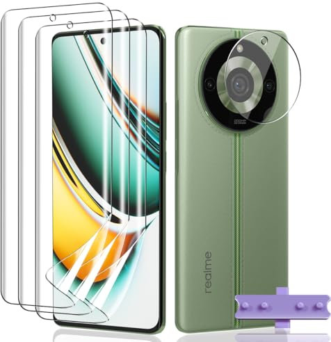 Teenrpov [3+1 Piezas TPU Protector de Pantalla para Realme 11 Pro/ 11 Pro+ /11 Pro Plus + Protector de Lente cámara, HD para Realme 11 Pro/ 11 Pro+ /11 Pro Plus Protector Pantalla