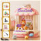 HBDSMLPL Claw Machine, Süßigkeiten Greifautomat Greifer mit Licht und Musik,1 Bärenpuppe,30 Puppen,10 Gashapons, Claw Machine Mini Geschenkartikel für Kinds ab 8 Jahren,Pink