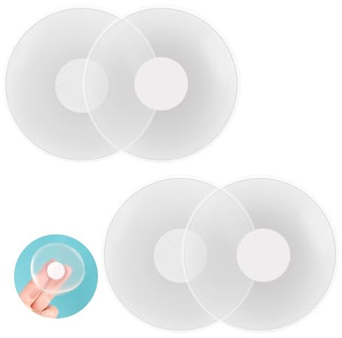 Cache Tetons Femme Invisible, 2 Paires réutilisables Transparentes Protege Teton Invisible Auto adhésif Cache Teton Invisible Housse de Sucette pour Les Robes de soirée pour Femmes (8cm)