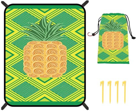 SANRLO Farbenfroher Outdoor-Teppich, geräumige Stranddecke, leicht zu pflegen, Camping, Picknick-Pad, bunte Matte für Reisen und Entspannung