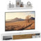 HOMCOM Mueble de Salón Mueble de Comedor con Estante de Pared Mueble de TV Armario Compartimentos Orificios para Cables para Televisión de Pared 120x24x16 cm Blanco