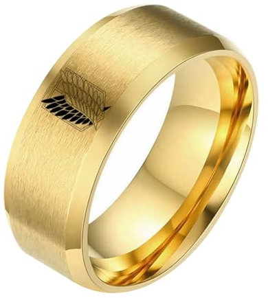 Attack AOT Titan Ring Wings Of Liberty Flag Fingerringe für Männer Frauen Charme Schmuck Anime Fans