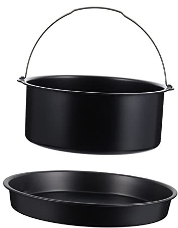 IMIKEYA 1set Accessori Per Friggitrice Ad Aria Stampo Per Torta Antiaderente E Teglia Per Pizza Utensili Da Cucina Carbonio Per Casa E Ristoranti