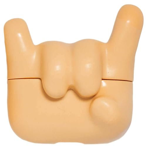 Mittelfinger-Hand für Airpods 4/Pro, Flüssigsilikon-Gummi, weiche Schale, Kopfhörer-Schutzhülle, Handform, Kopfhörerhülle (Stil B für Airpods Pro)