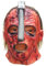 BEJOYFMY Scary Mask with Scared Face and Axe on Head, Horror Latex Monster Head Mask for Halloween Cosplay Party Props