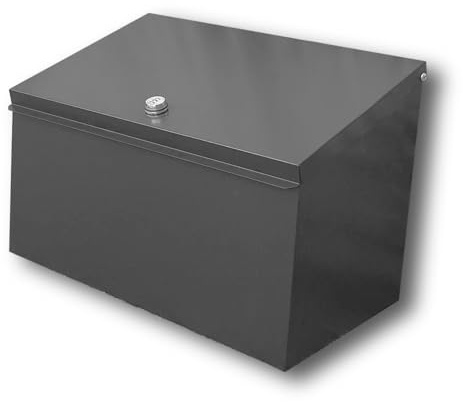 Indoor Outdoors Lockable Parcel Delivery Box in Anthracite Grey – Secure Weather-Resistant Anti-Theft Parcel Storage for Home or Driveway – Galvanised Steel Outdoor Drop Box with 3-Digit Code – UK