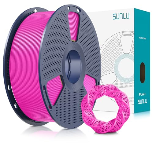 SUNLU PLA+ Filament 1.75mm, PLA Plus 3D Drucker Filament, 1KG Magenta | Härter und Stärker 3D Druck Filament PLA+, Neatly Wound, Maßgenauigkeit +/- 0.02mm