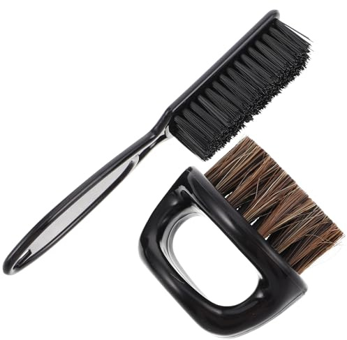SOLUSTRE Nackenbürsten Satz für Männer mit Weicher Borstenringbürste Pomaden und Entwirrbürste aus Nylon für Kopfhautreinigung und Haarstyling
