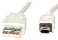 Secomp 11.99.8730 3 m USB auf Mini-USB B Stecker männlich weiß – USB Kabel (3 m, USB A, Mini-USB B, 2.0, männlich/männlich, weiß)