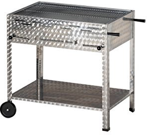 DPS4 Profi Gastro Holzkohlegrill Holzkohlebräter Edelstahl, mobil