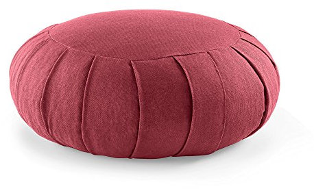 Lotuscrafts Zafu Meditationskissen Yogakissen Zen - Sitzhöhe 15cm - Yoga Zafukissen mit Dinkelfüllung - Bezug aus Bio-Baumwolle - GOTS Zertifiziert