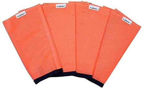 SHOOFLY Horse Leggins, Prevent Paintful Fly Bites, Reduces Stress & Stomping, Chemical-Free Plastic Mesh Material (Orange/Medium)