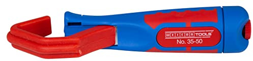 WEICON Cable Stripper No. 35-50 | Stripping Tool for Stripping Round Cables, Blue | red