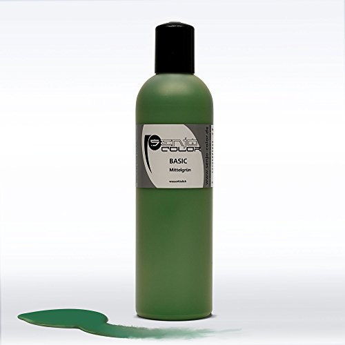 Senjo Color Base Bodypainting para Cara y Cuerpo I Cosmético Dermatológicamente Probado I Festival I 250 ml, Verde Medio