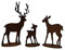 Deko Hirschfamilie Hirsch Reh Kitz Rost Edelrost Metall Rostfigur Wohndeko Gartendeko Garten-Deko Terrassen-Deko Terrasse Balkon Balkon-Deko Garten-Skulpturen Winterdeko Landhausstil Landhaus Stil Rost-Finish Rostfinish