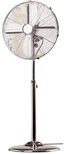 NEW 50 WATT 40CM 16 INCH High Velocity Free standing Floor Fan Chrome ELECTRIC