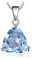 JewelryPalace Triangelschliff 2.4ct Echt Topas Birthstone Solitär Kette Anhänger, Schmuck Set mit Bauer Stein, Halsketten Damen Silber 925 Collier Edelstein Mädchen, Ketten für Frauen Geschenk 45CM