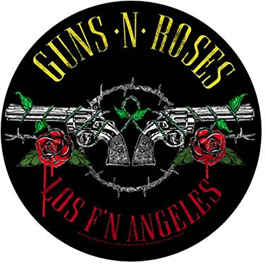 Tee Shack Guns n Roses Logo Slash Axl Rose offiziell 29cm Aufnäher Zurück Patch