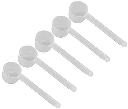 Supplement and Supply 1/2 Tbsp (1.5 Tsp | 7.5 mL) Long Handle Scoop for Coffee, Protein Powder, Pet Food, Spices, Grains, Dry Goods – Food-Grade BPA-Free Plastic Measuring Spoon (Pack of 5)