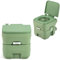 RELAX4LIFE Campingtoilette mobil, tragbare Toilette, mobiles WC Abnehmbarer Wassertank 20 L, Campingklo Sitzhöhe 42 cm, Reisetoilette mit Pumpe, Outdoor WC für Reisen, Camping & Wohnmobil (grün)