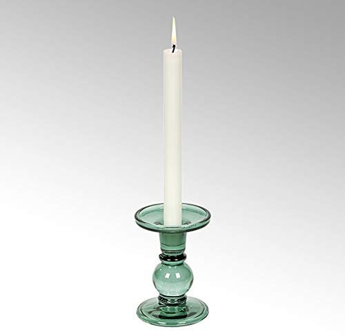 Lambert - Andratx - Leuchter/Kerzenleuchter/Kerzenständer - Glas - Salbeigrün - (HxD) 13 x 9,5cm