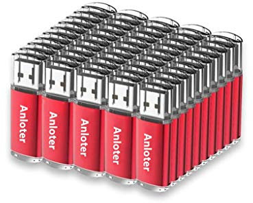 Anloter Chiavette USB per computer, laptop, Mac, tablet, idea regalo, 64 MB, 50 pezzi