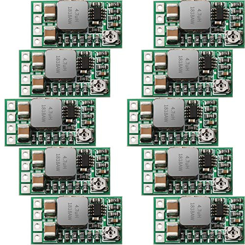 Weewooday 10 Pcs Buck Converter 5V Regulator, 12V 24V to 5V 3A