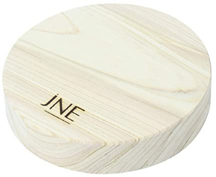 JNE Hinoki Cypress Wood Cutting Board, Cheese Board, Chopping Board, Serving Board for Wine, Crackers, Fruit. Housewarming, Wedding, Birthday gift Trivet (Round-6.5x1.2)