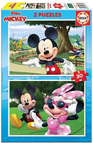 Educa Disney Mickey and Friends 2 x 20-Piece Children's Puzzles. +4 Years. Ref. 18884, Multicoloured