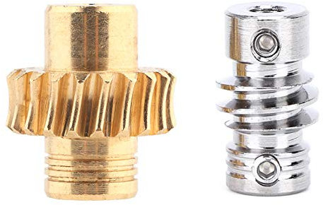 Robot industrial 20: 1 Rueda de gusano Engranaje de gusano de bronce + Juego de gusano de metal Piezas de robot industrial Pequeño volumen y peso ligero Robot de engranaje de gusano para Robot industr