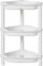 ELYKEN Estante organizador de ducha de 3 niveles, 14.4 x 11.2 x 22.4 pulgadas, resistente al óxido, soportes de ducha de plástico para baño interior, bañera, bandeja de ducha, color blanco