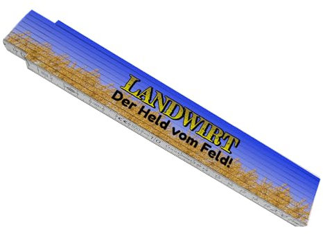 Landwirt Spruch Meterstab aus Holz - der Held vom Feld Weizen Getreide Sonne Bauer Arbeit Trekker Tiere