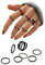 Guanyj Set mit 7 Ringen im Vintage-Stil für Damen und Mädchen, Vintage, Phalange, Ring aus Legierung, Mädchen, stapelbar, Finger, Strass, Ring, Boheme-Schmuck, 1,4 cm / 1,5 cm / 1,6 cm / 1,7 cm / 1,9