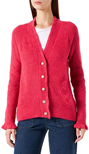 Naf Naf Mgeraldia Maglione Cardigan, Camay di Rosa, XS Donna