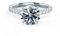 Blocaci Verlobungsring Ring Damen 9 Karat (375) Weißgold Ring 2CT Zirkonia Stein Frau Verlobungsringe Damenring Echt Schmuck Antragsring Größe 54