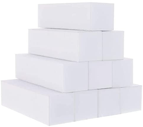 Haobase 10Pcs Nail Buffer Block, White Buffer Sanding Block,120 Grit Professional Salon Nail Buffer Block for Gel Nails