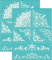 OLYCRAFT 2 Stück 22x28cm Selbstklebende Siebdruck Schablonen Vintage Bordüren Eckenmuster Schablonen Wiederverwendbar Mesh Schablonen Transfer für DIY T Shirt Stoff Malerei Heimdekoration