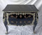 Kunibert Antike Louis Seize Barock Rokoko Stilmöbel Kommode Farbe: schwarz mit Silber Breite93cm Sideboard Nr.44