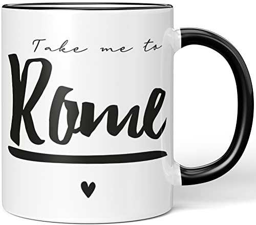 JUNIWORDS Tasse, Take me to Rome, Schwarz (1007695)