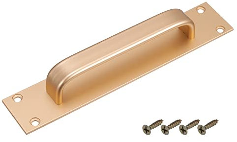 sourcing map 1Pcs Door Handle Pulls, 200mm/7.87 Sliding Barn Door Handles Aluminium Alloy for Kitchen Cupboard Wardrobe Drawer Home Decor, Gold